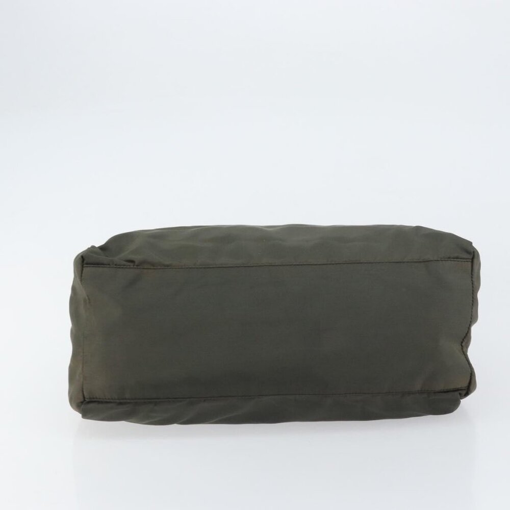 PRADA Hand Bag Nylon Khaki Silver Auth ti3533 - Picture 6 of 16
